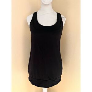 Lululemon Black Minimalist Athletic Racerback Tank Top Size 6